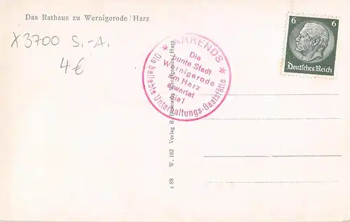 Wernigerode im Harz - Rathaus ngl 154.431