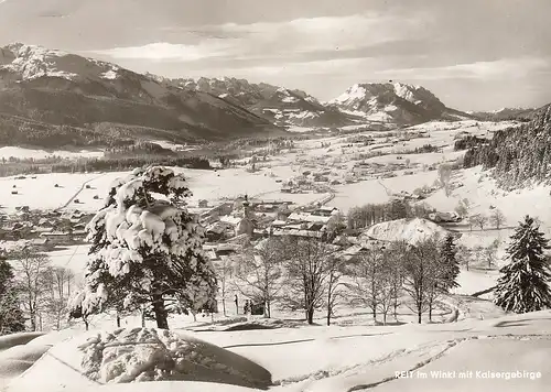 Reit im Winkl Schneepanorama mit Kaisergebirge gl1965? E1308