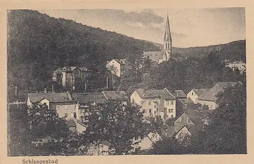 Schlangenbad, Partie mit Kirche ngl D8913