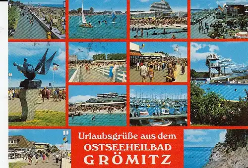 Ostseeheilbad Grömitz Mehrbildkarte gl1985 D8923