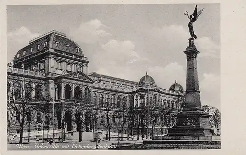 Wien, Universität und Liebenberg-Denkmal ngl E0428