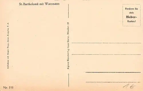 St. Bartholomä mit Watzmann ngl 154.754