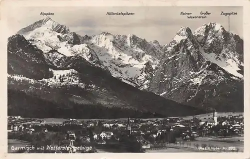 Garmisch mit Wettersteingebirge gl1929 154.790