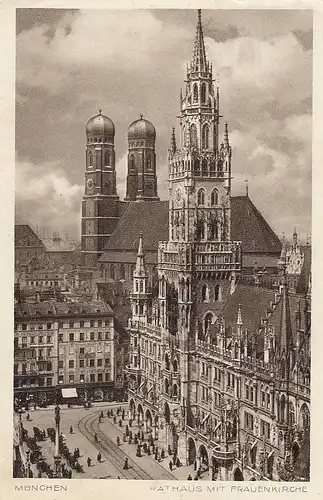 München Rathaus mit Frauenkirche gl1941 D9743