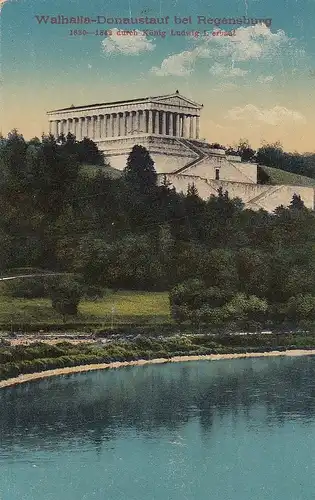 Walhalla-Donaustauf a.d.Donau bei Regensburg feldpgl1917 D9763