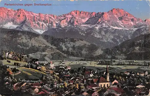Partenkirchen Panorama gegen Dreitorspitze glca.1920 159.978