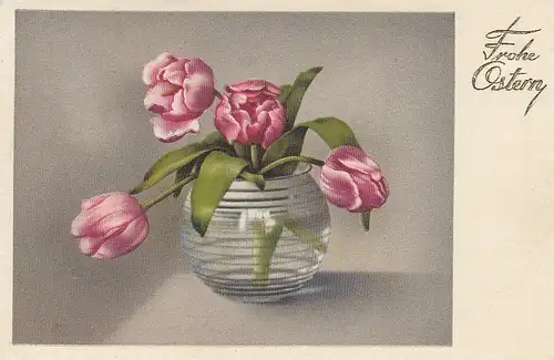 Ostern-Wünsche mit Tulpen-Vase gl1903 E0482