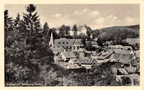 Stolberg (Harz) Vom Graben gesehen gl1955 154.170