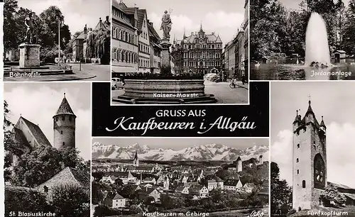 Gruß aus Kaufbeuren im Allgäu Mehrbildkarte ngl D9408