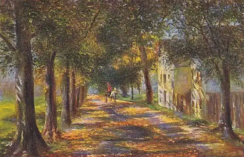 Kutsche in herbstlicher Allee gl1918? D8654