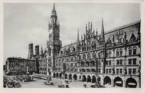 München - Rathaus mit Frauenkirche ngl 154.871