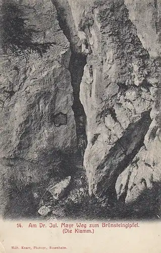 Bayrischzell, Weg zum Brünsteingipfel - Klamm glum 1910? 155.033