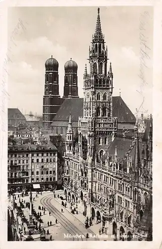 München - Rathaus mit Frauenkirche gl1932 154.654