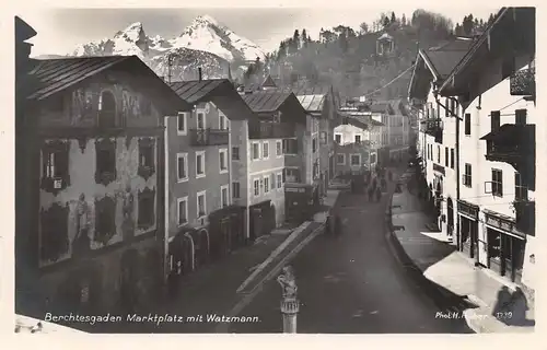 Berchtesgaden Marktplatz mit Watzmann ngl 154.935