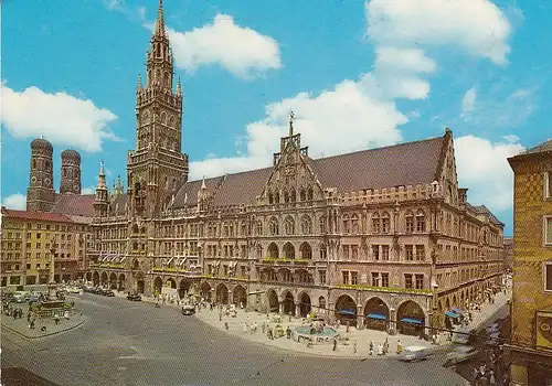 München, Frauenkirche und Rathaus gl1970 D9123