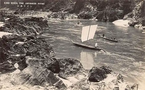 Japan Fluss Kiso, der japanische Rhein - Bootspartie ngl 160.187