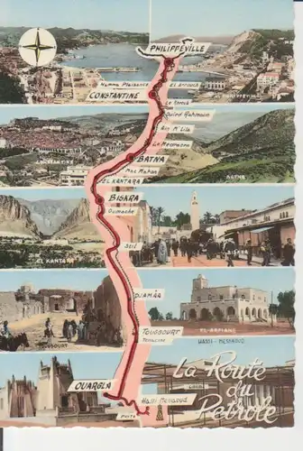 Algerien: Philippeville Ouargla - La Route du Pétrole Mehrbildkarte ngl 223.534