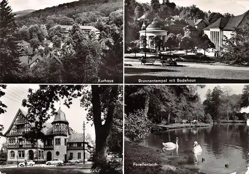 Bad Liebenstein Kurhaus Brunnentempel Postamt Forellenteich gl1980 157.954