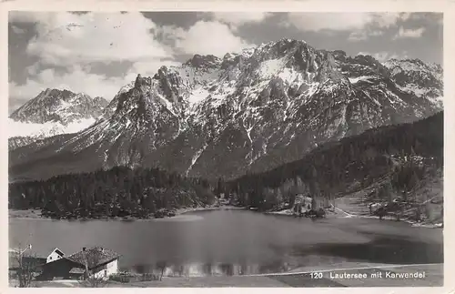 Mittenwald - Lautersee mit Karwendel gl1932 154.836