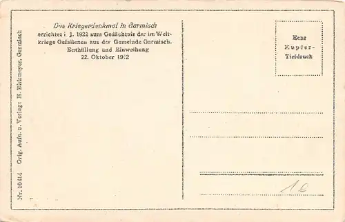 Garmisch - Kriegerdenkmal ngl 154.866