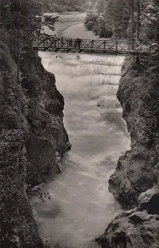 Füssen i.Allgäu, Lechfall mit Maxsteg ngl D8888