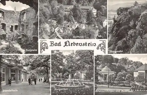 Bad Liebenstein - Burgruine Kurhaus 6 Ansichten ngl 158.067