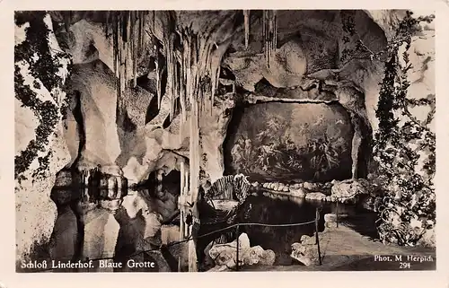 Ettal Schloß Linderhof Blaue Grotte gl1937 155.239