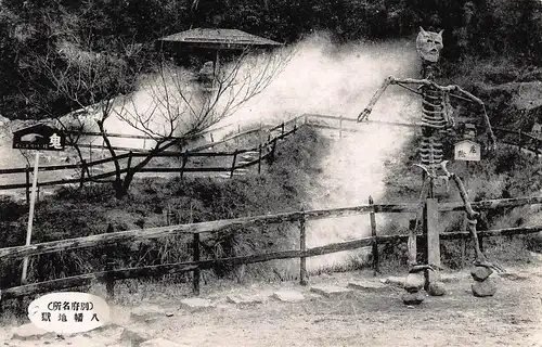 Japan Beppu - Landschaft mit Dampf aus den heißen Quellen ngl 160.269