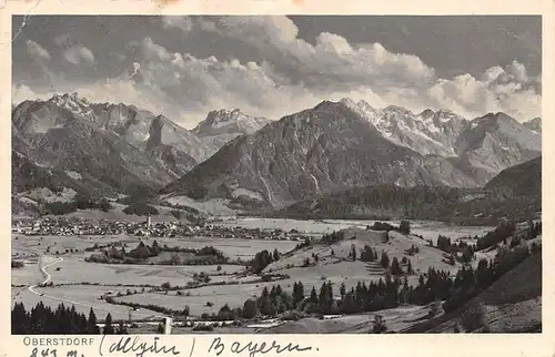 Oberstdorf im Allgäu Panorama mit Alpen gl1915 154.986