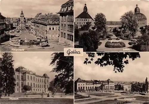 Gotha Hauptmarkt Schloss Museum Orangerie gl1963 155.921