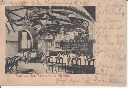 Elberfeld (Wuppertal) Gruss aus dem Rathskeller gl1903 223.153