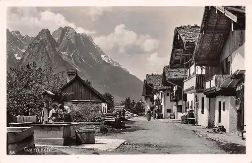 Garmisch Frühlingstraße gegen Zugspitze gl1941 155.014