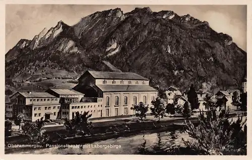 Oberammergau Passionstheater mit Labergebirge ngl 155.002
