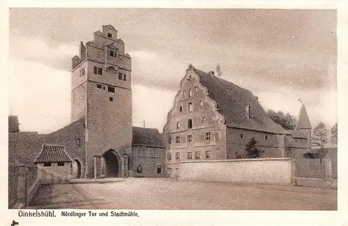 Dinkelsbühl - Nördlinger Tor und Stadtmühle ngl 154.549