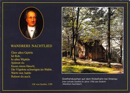 Ilmenau Goethehäuschen auf dem Kickelhahn Wandrers Nachtlied gl2012 160.933