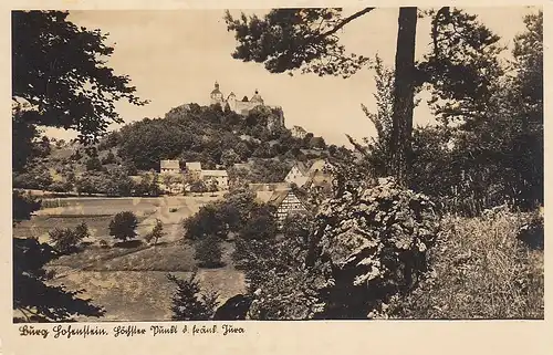 Hohenstein, nahe Kirchensittenbach (?) Blick auf die Burg gl1938 E0148