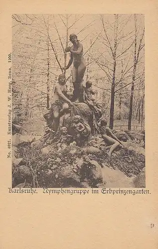 Karlsruhe, Nymphengruppe im Erbprinzengarten ngl E0856