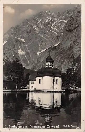 St. Bartholomä mit Watzmann-Ostwand gl1934 155.120