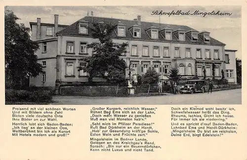 Mingolsheim Schwefelbad mit Gedicht ngl 155.532