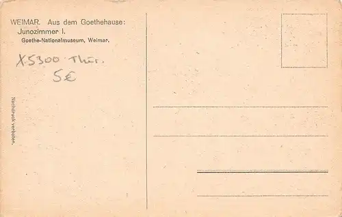 Weimar - Goethehaus, Juno-Zimmer I. ngl 154.328