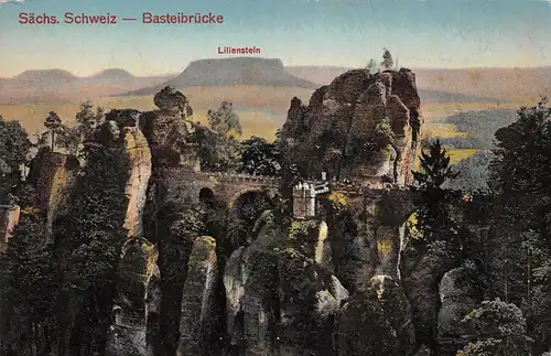 Sächs. Schweiz - Basteibrücke Lilienstein ngl 154.341