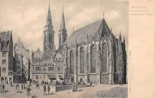 Nürnberg - Sebalduskirche mit ehemaliger Schau ngl 154.730