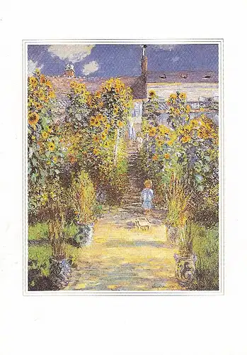 CLAUDE MONET Garten des Künstlers in Vétheuil, Faltkarte ngl E0985