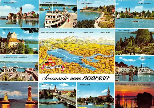 Bodensee und Umgebung Mehrbildkarte gl1969 155.429