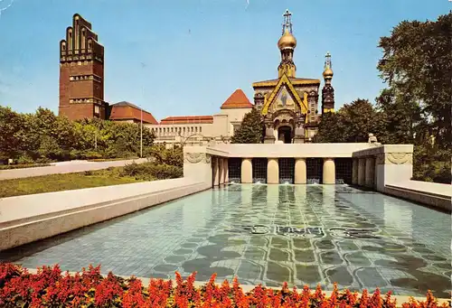 Darmstadt Russische Kapelle und Hochzeitsturm gl1964 155.423