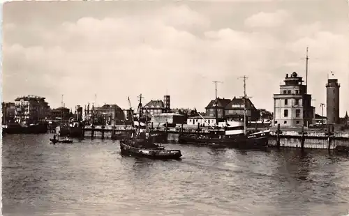 Nordseebad Cuxhaven - Blick in den Hafen an der "Alten Liebe" gl1957 155.646