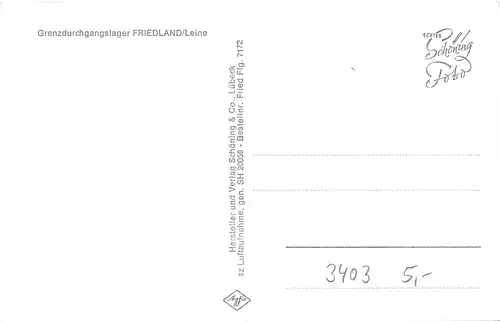 Friedland/Leine Grenzdurchgangslager ngl 158.590