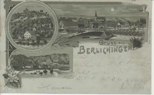 Berlichingen (Schöntal) LITHO Totale Restauration zur Brücke gl1900 223.863