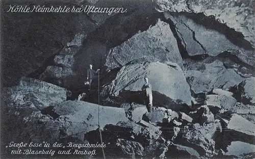 Höhle Heimkehle bei Uftrungen (Südharz) Gr. Esse in der Bergschmiede ngl 156.421