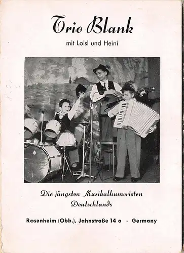 Trio Blank mit Loisl und Heini Klappkarte ngl 161.153